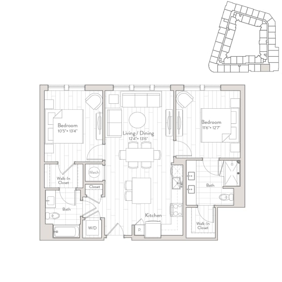 Floor Plans of Westmont Apartments in Arlington, VA